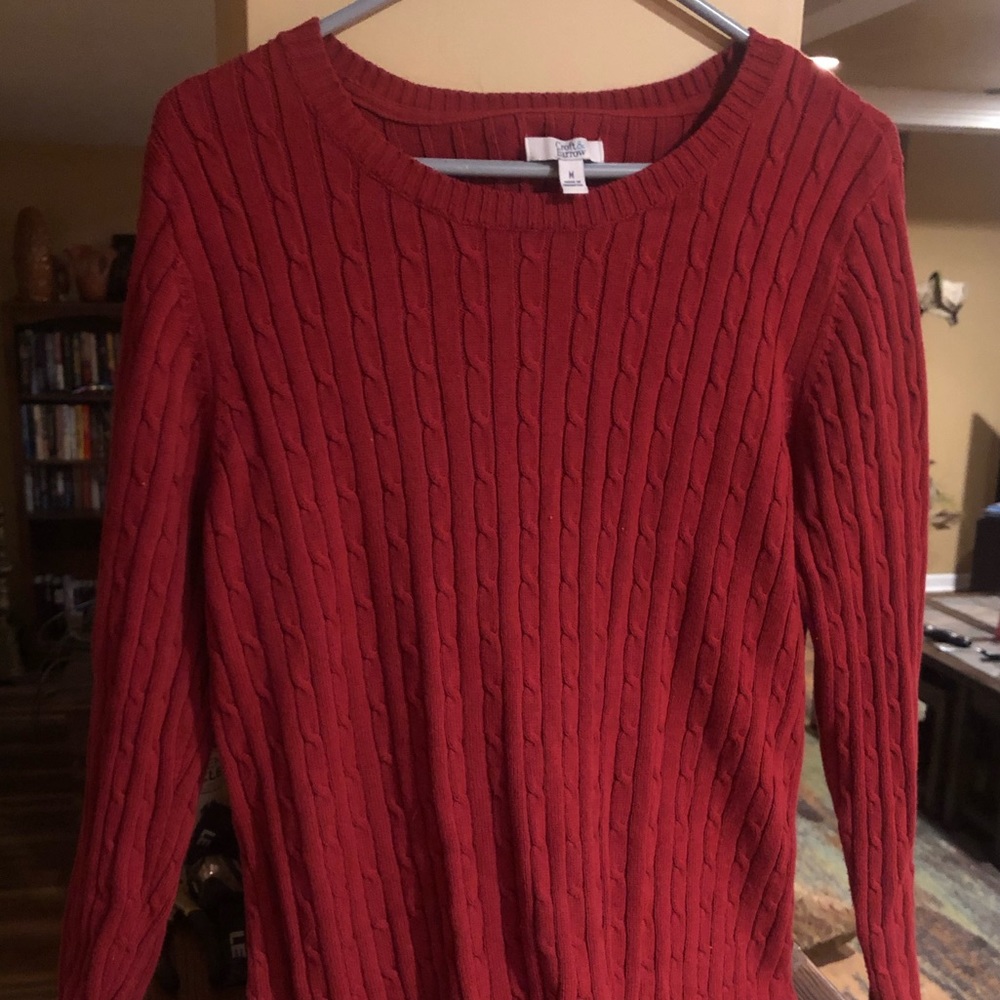 Croft & Barrow Burgundy Sweater Size M - Picture 1 of 3